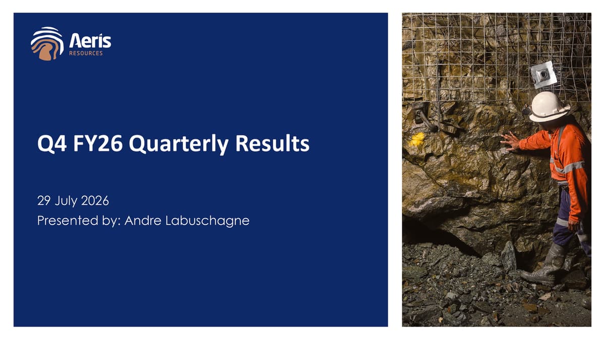 Quarterly Results Presentation - June 2026